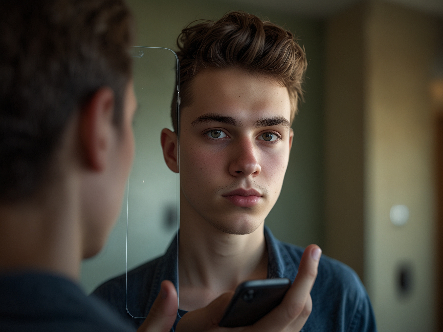 User signing in on mobile device